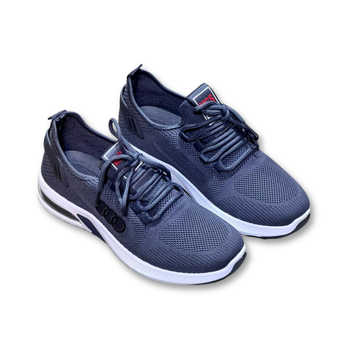 ES405 – Double colour pu sole laces style shoes, Soft and Comfortable Foldable Double Color Sole, Lightweight – Blue