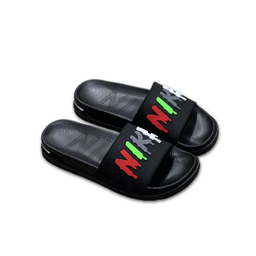 ES434 - Nikee Madicated evr soft comfort durable foldable sole non slip - Black