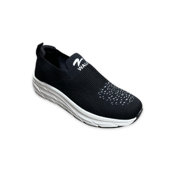 ES408 – Slip inns Premium Quality Medicated Skechers, PU Sole, Foldable, washable soft and comfortable, lightweight - Black