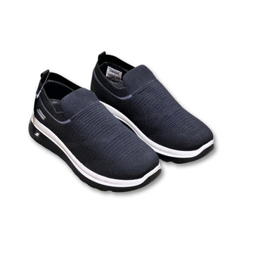 ES406 - Premium Quality Medicated Skechers, PU Sole, Foldable, washable soft and comfortable, lightweight - Black
